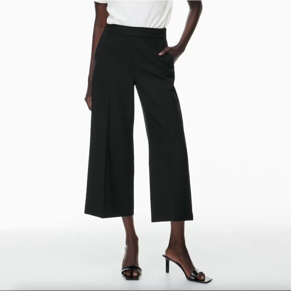 Aritzia Babaton Overtake Pants Relaxed Softly Structured Wide Leg Grey Size 4 - Picture 3 of 9